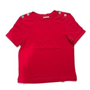 ZARA Hot pink cotton baby tee with buttons
